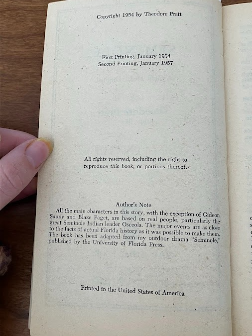 Theodore Pratt Books - Lot of 2 - "Handsome's Seven Women" & "Seminole"