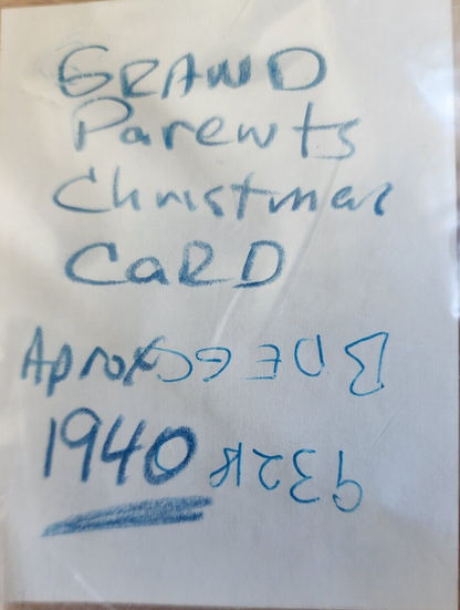 Old 1940 Christmas card 3"