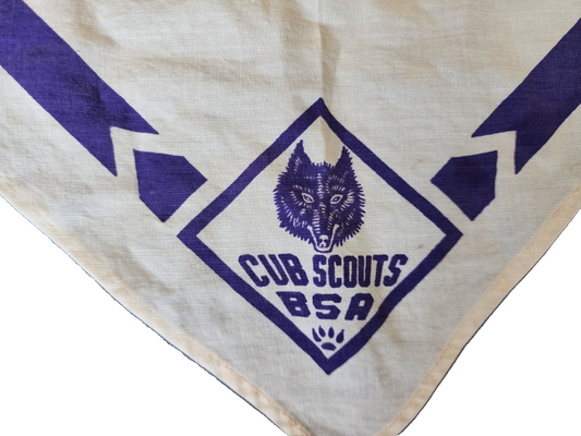 BSA Boy Scouts of America CUB SCOUTS Bear Light Blue Neckerchief Scarf Bandana