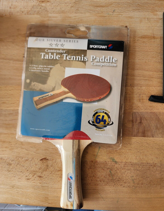 New Red Sportcraft Silver Series Table Tennis Paddles Hardwood Blade PVC Handle