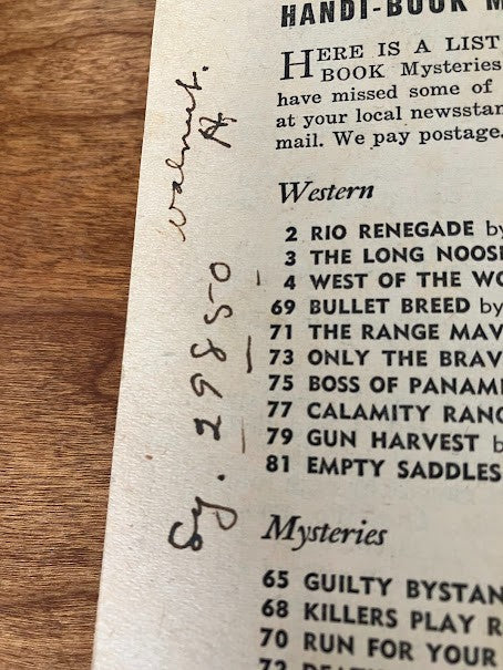 Handi-Book Western (lot of 2) - "The Fargo Kid" and "Empty Saddles"