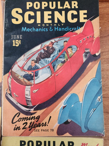 Lot of 6 Popular Science Magazines 1940