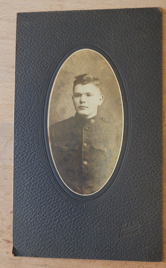 1910s/1920s, Cabinet Card, Military man, Astoria, Oregon