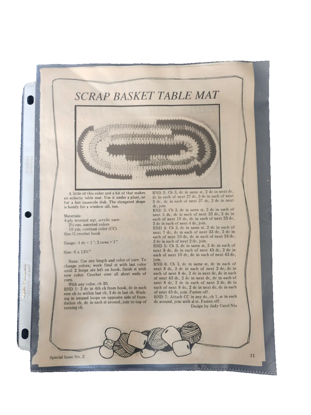 4 Vtg Crochet Patterns