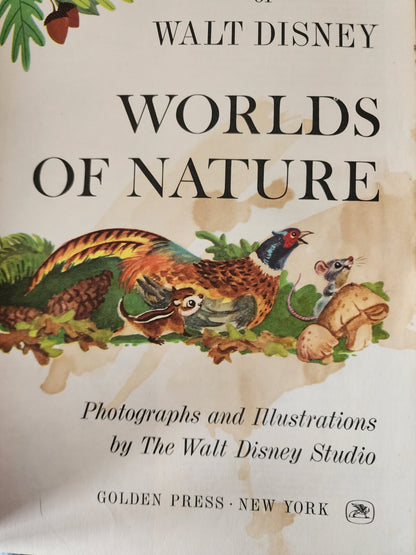 Walt Disney's Worlds of Nature Vintage 1965 Hardcover - Acceptable