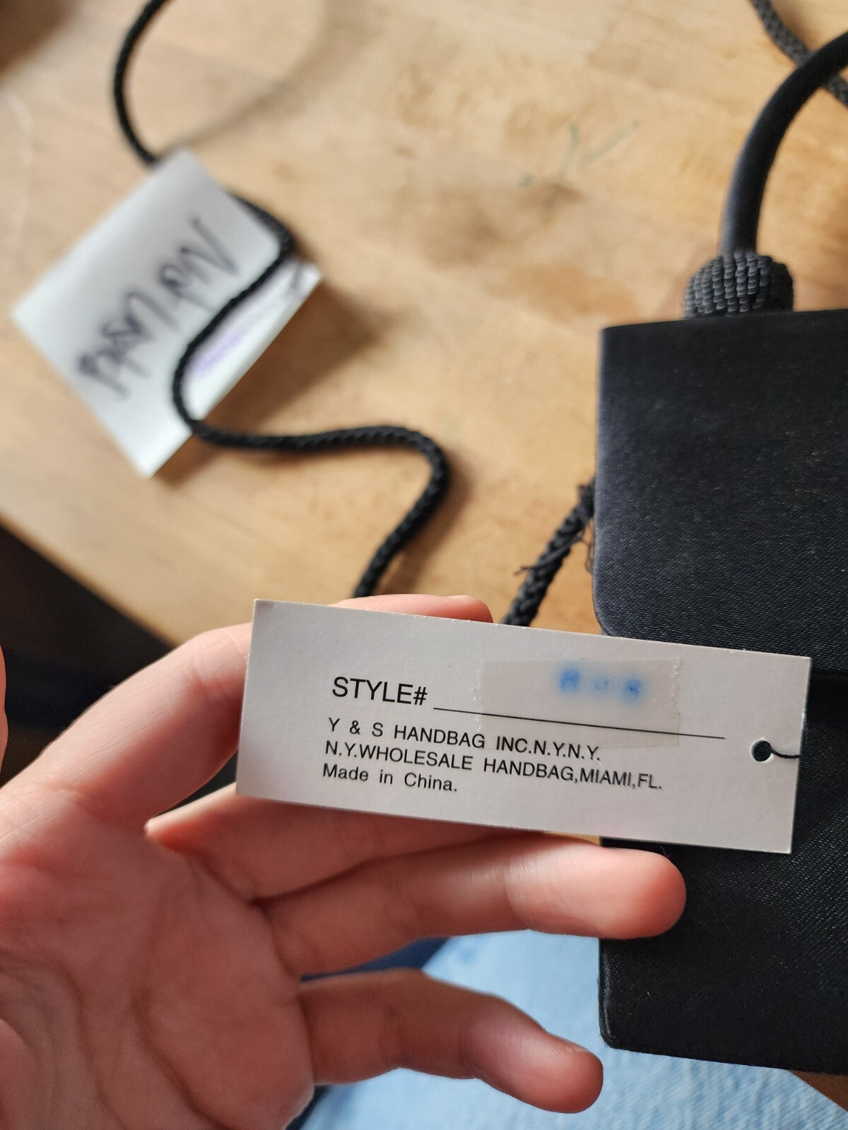 NWT Vintage Another Y&S Original Stunning Black Bag Satin