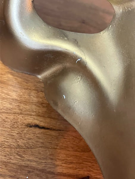 ADULT Venetian Golden Accents Beak Mask Long Nose