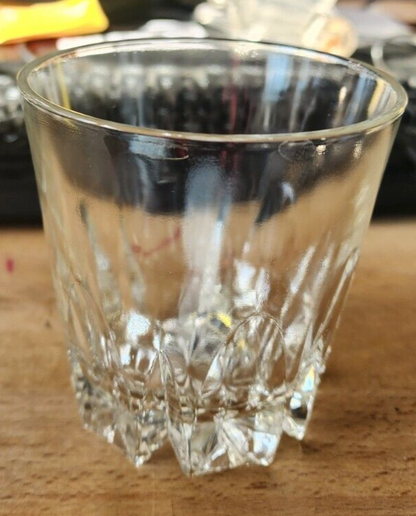 Vtg Clear Cut Glass Jelly Jar w/Lid