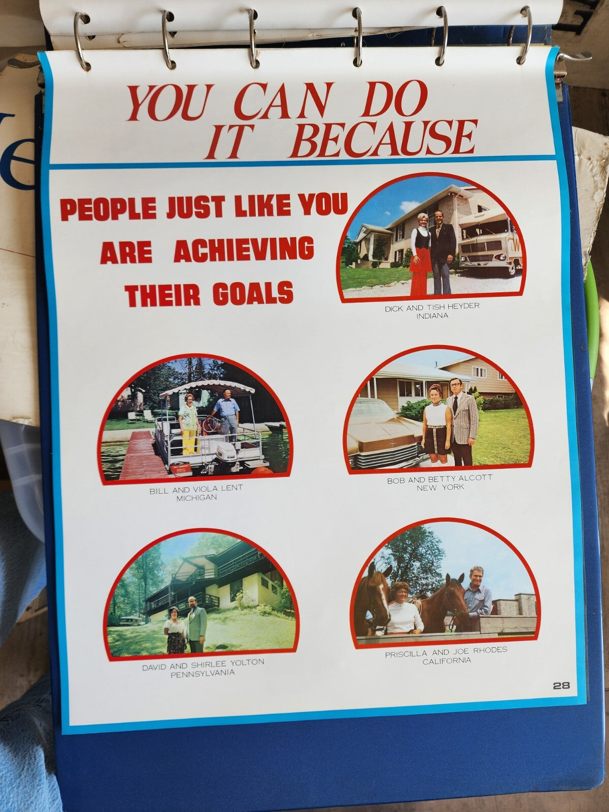 OOAK Vintage Amway Poster Examples In a Binder Folder