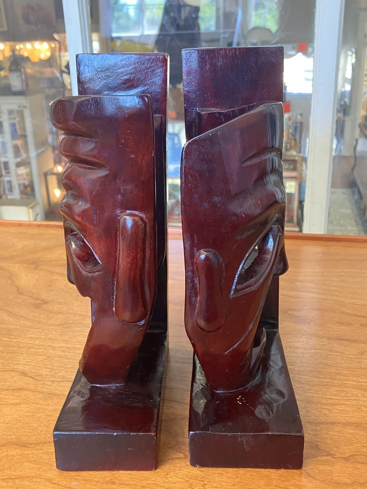 Vintage 1960s Comedy & Tragedy Theatre Bookends