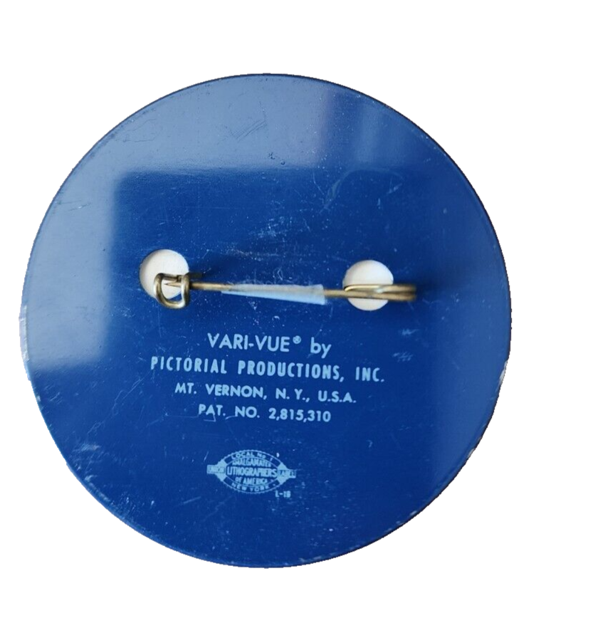 Vote Goldwater / Vote Miller VARI-VUE Political Campaign Lenticular Pin/Button