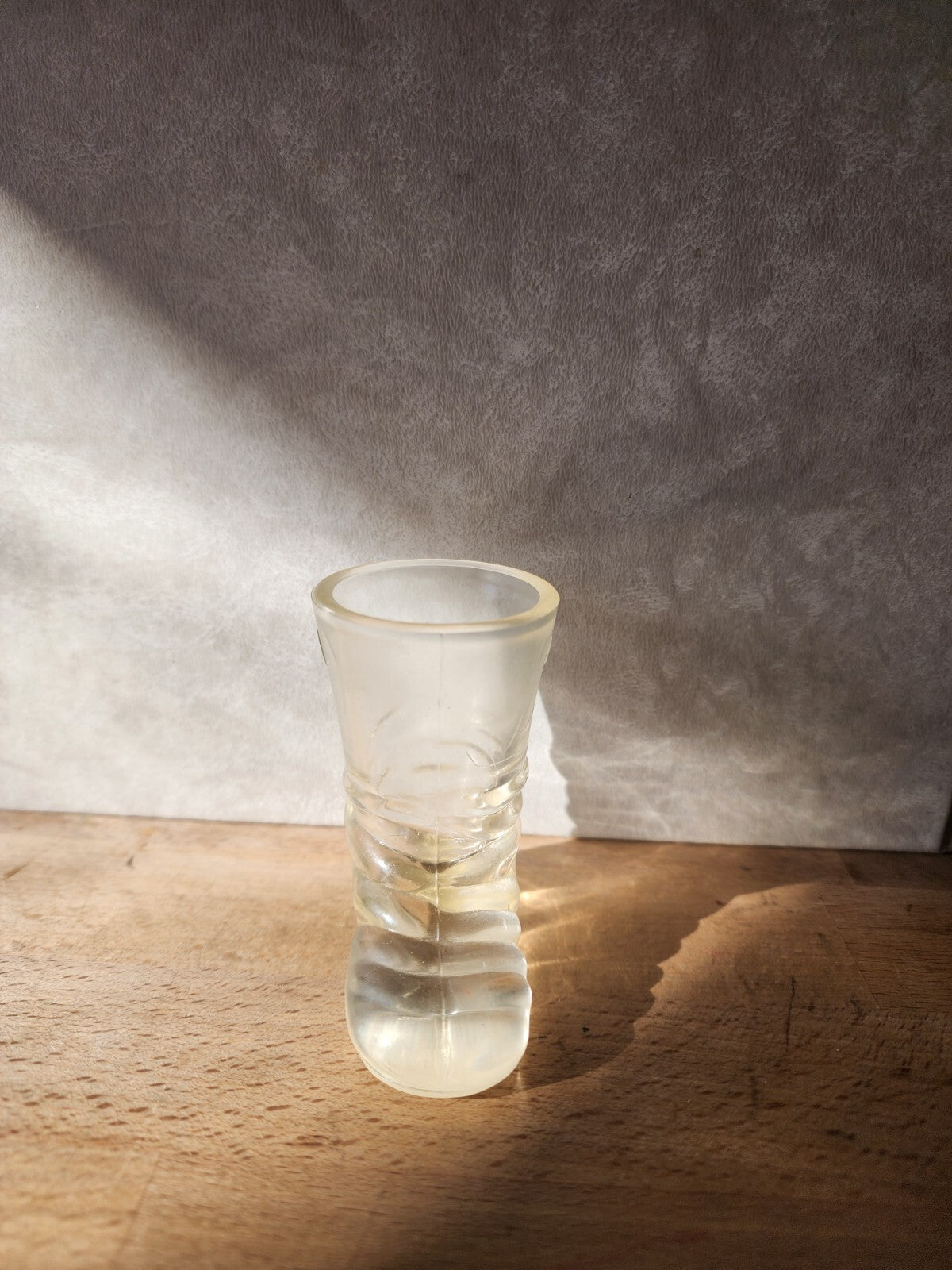 Clear Shot Glass Boot - Texas Star on bottom