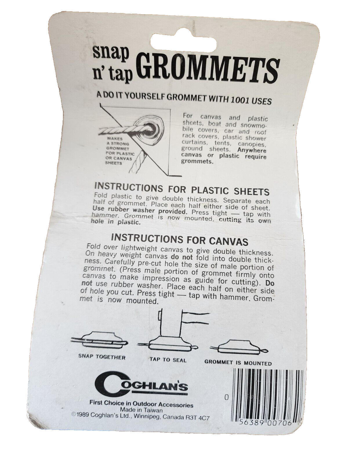 Coghlan's NO. 706 Snap 'n Tap Grommets - 8-Pack