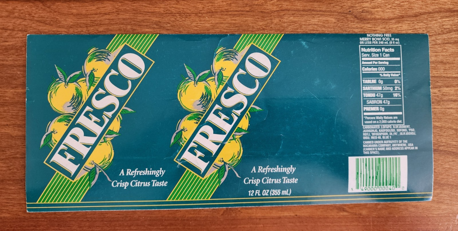 12 Fl Oz Fresco Soda Sticker Prop