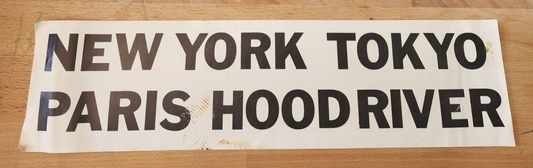 New York Tokyo Paris Hoodriver sticker