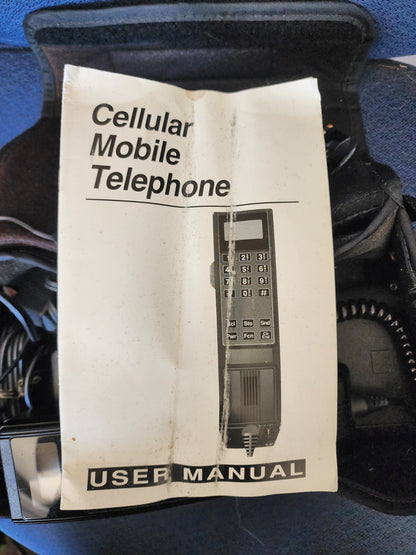 Vintage Motorola Cellular One Mobile Telephone w/ Bag Battery & Manual