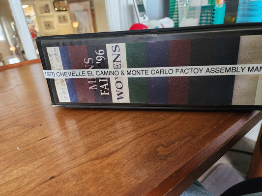 1970 Chevelle El Camino Monte Carlo Factory GM Assembly Manual