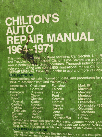 Chiltons auto repair manual 1964-1971