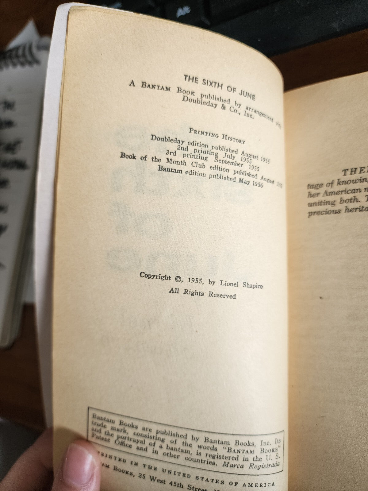The Sixth of June - A Paperback Book by Lionel Shapiro