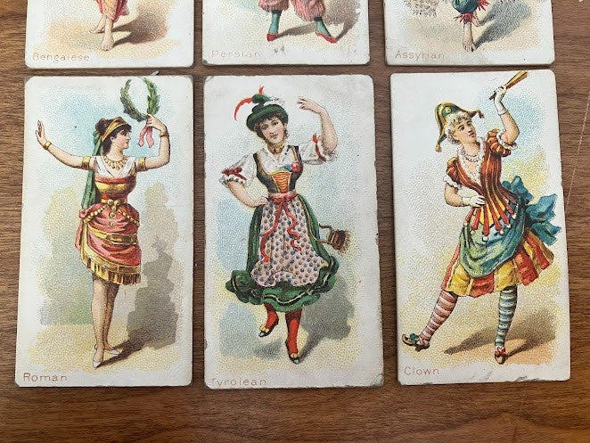W.S. Kimball Tobacco Trade Cards: Dancing Women