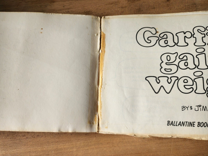 Vtg Book Garfield Gains Weight - Jim Davis His 2nd Book-Garfield likes Lasagna