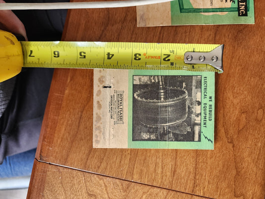 Bright Green Matchbook Cover: Shelby Electric Co. Memphis Tennessee