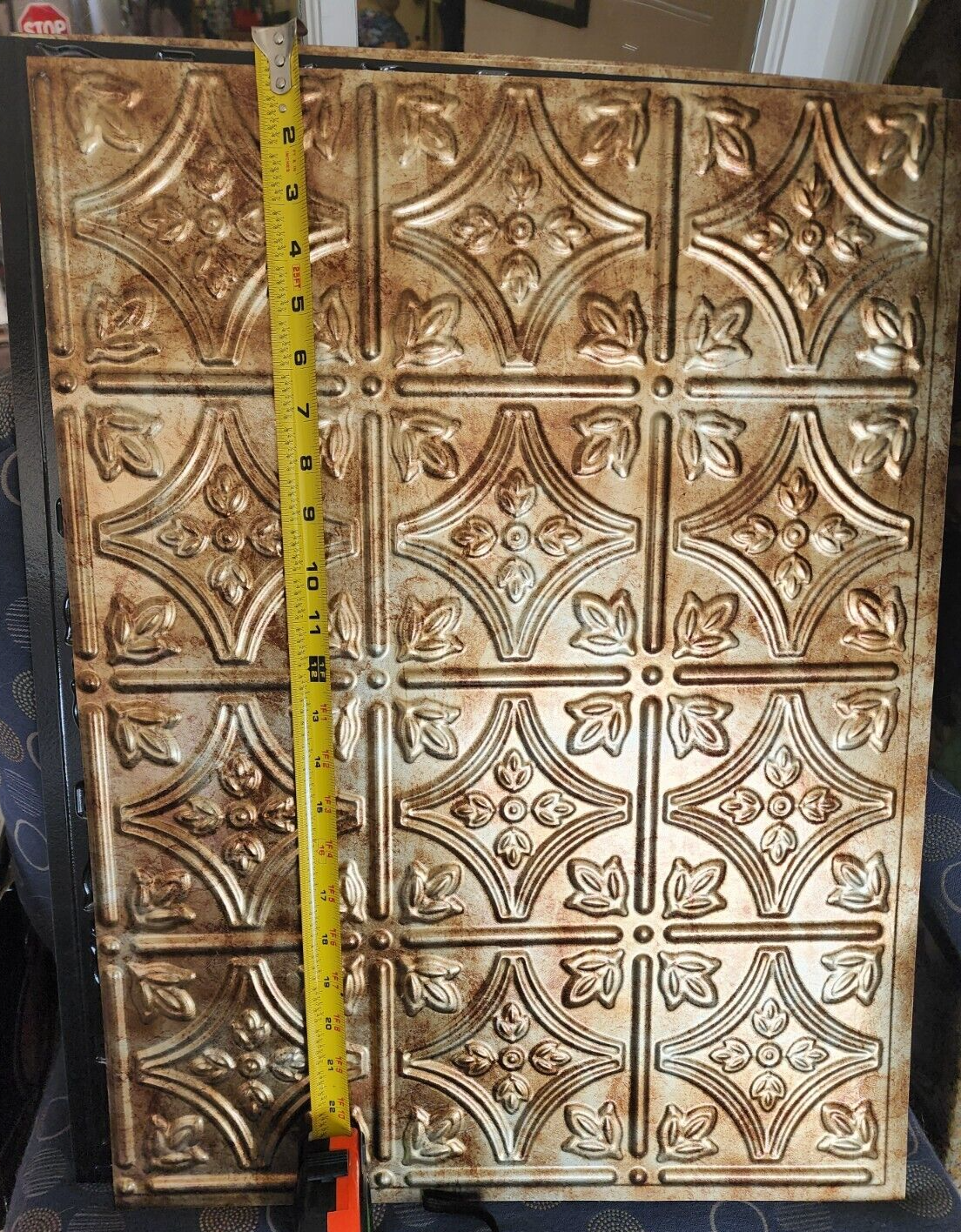 6 Fasade 18in x 24in Traditional Style/Pattern glue-up ceiling tile (x2B)