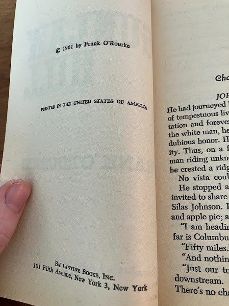 Paperback Westerns by Frank O'Rourke - lot of 2