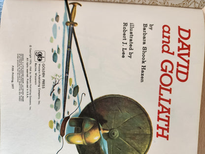 Lot of 3 - A Little Golden Book -Story of Jonah/David & Goliath /Noah's Ark