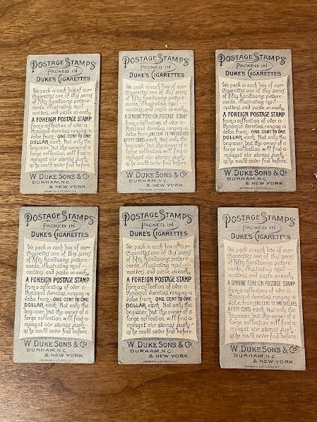 Dukes Cigarettes: Postage Stamps - Lot of 6