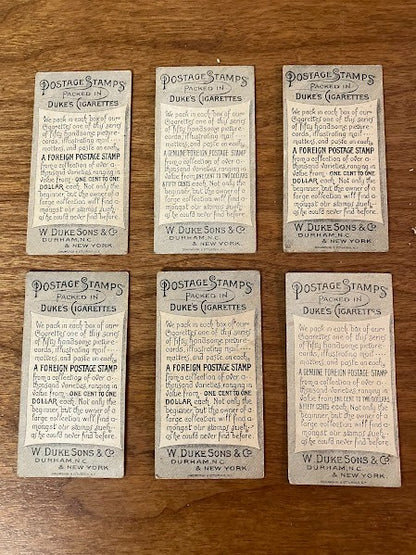 Dukes Cigarettes: Postage Stamps - Lot of 6