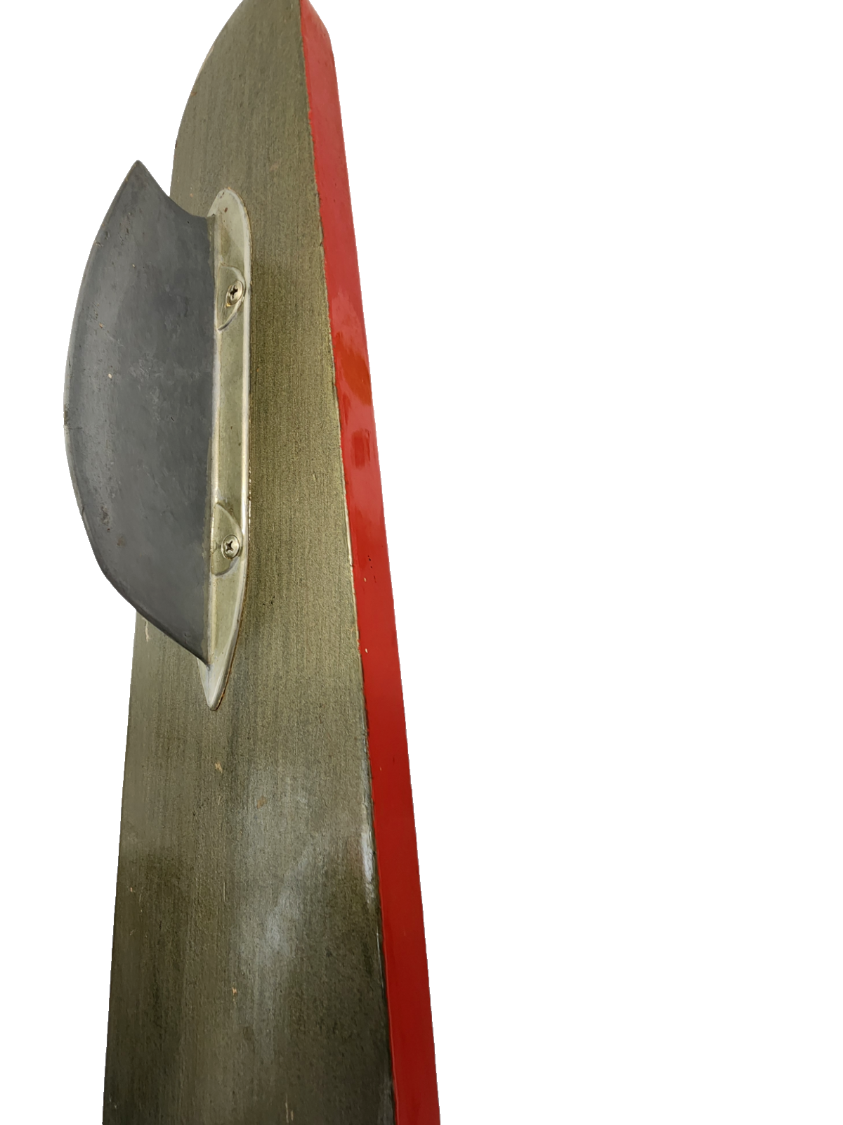 Red vintage pair of adjustable water skis