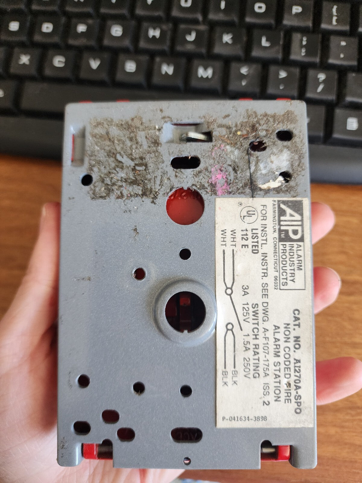 Metal Pull In Case of Fire Alarm Station W/ Glass Rods