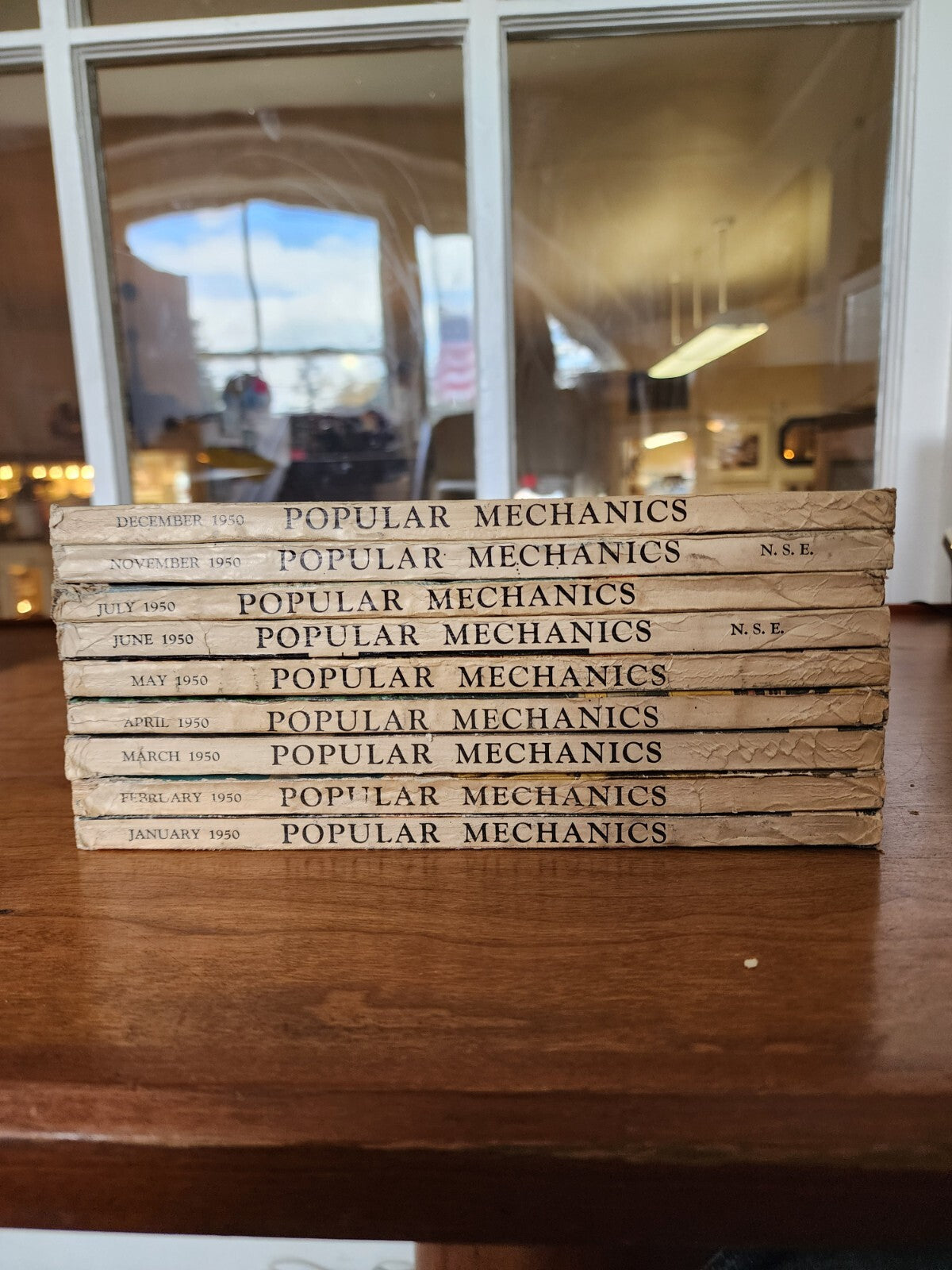 Vtg 1950's Lot Of 9 Popular Mechanics Magazines