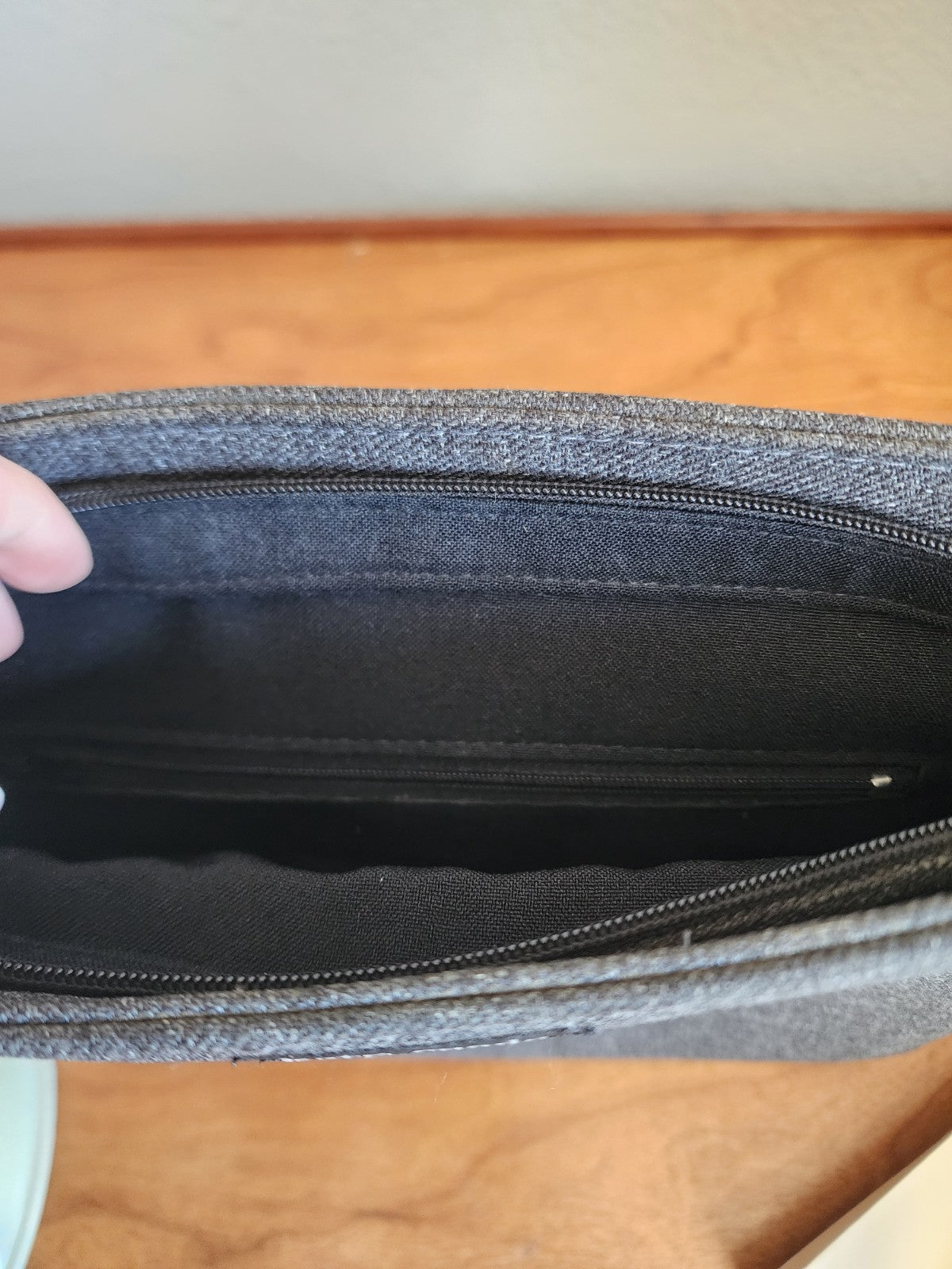 Authentic KATE SPADE Wool Dark Gray Shoulder Handbag