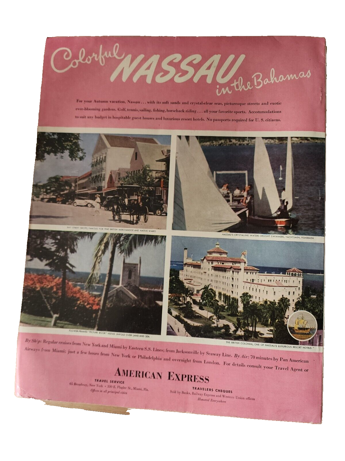 1947 OCTOBER HOLIDAY MAGAZINE - NORTH CAROLINA NICE FRONT COVER - E 1227