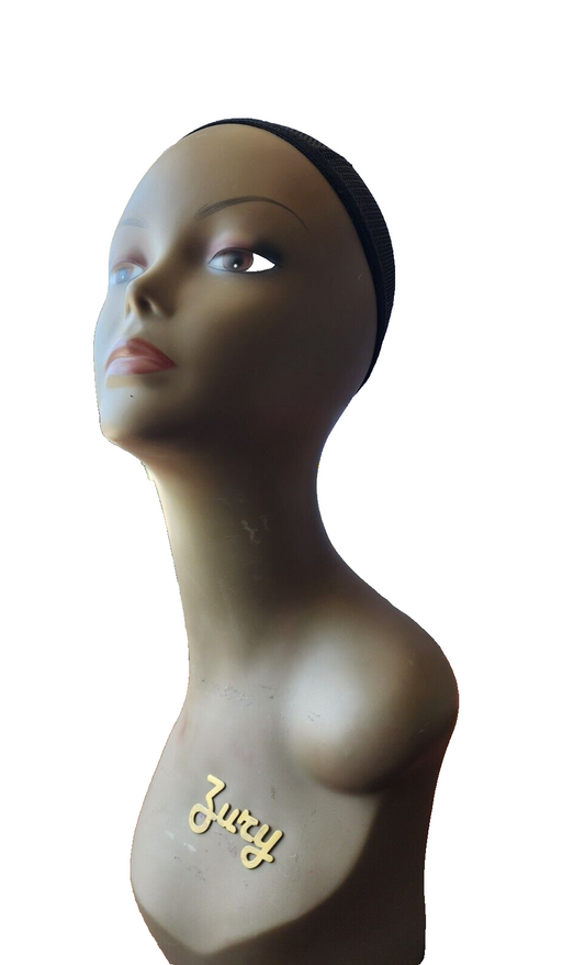 VINTAGE HEAD STAND MANNEQUIN BRAND ZURY WIG ART DECO STYLE