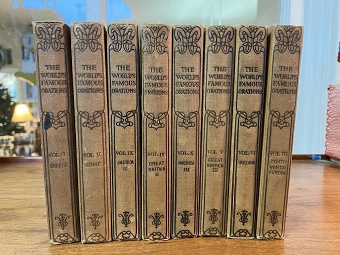 1906 THE WORLD'S FAMEOUS ORATIONS - William Jennings Bryan - 8/10 Volumes