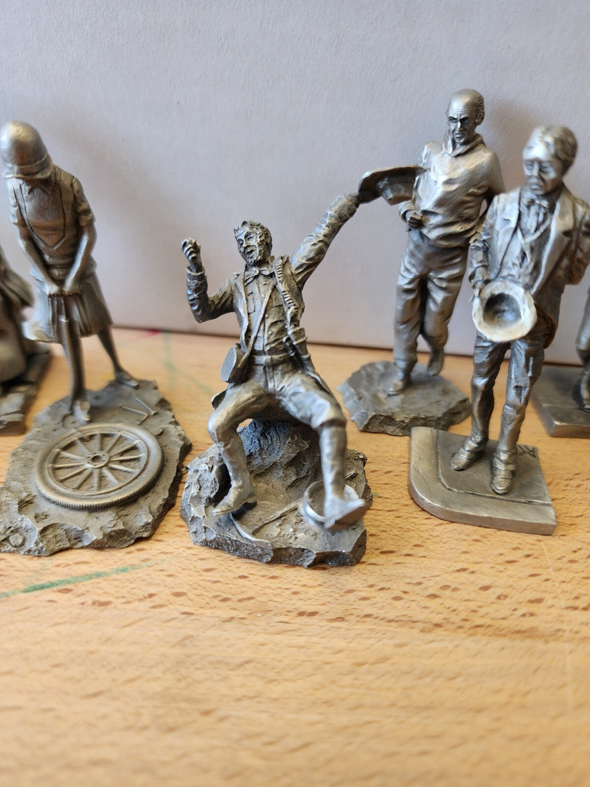 Franklin Mint The American People Fine Pewter Figurines 70’s Lot Of 15