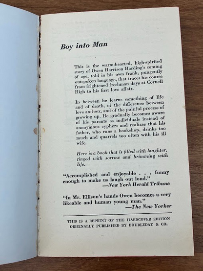 Vtg Paperback - I'M OWEN HARRISON HARDING by James Whitfield Ellison