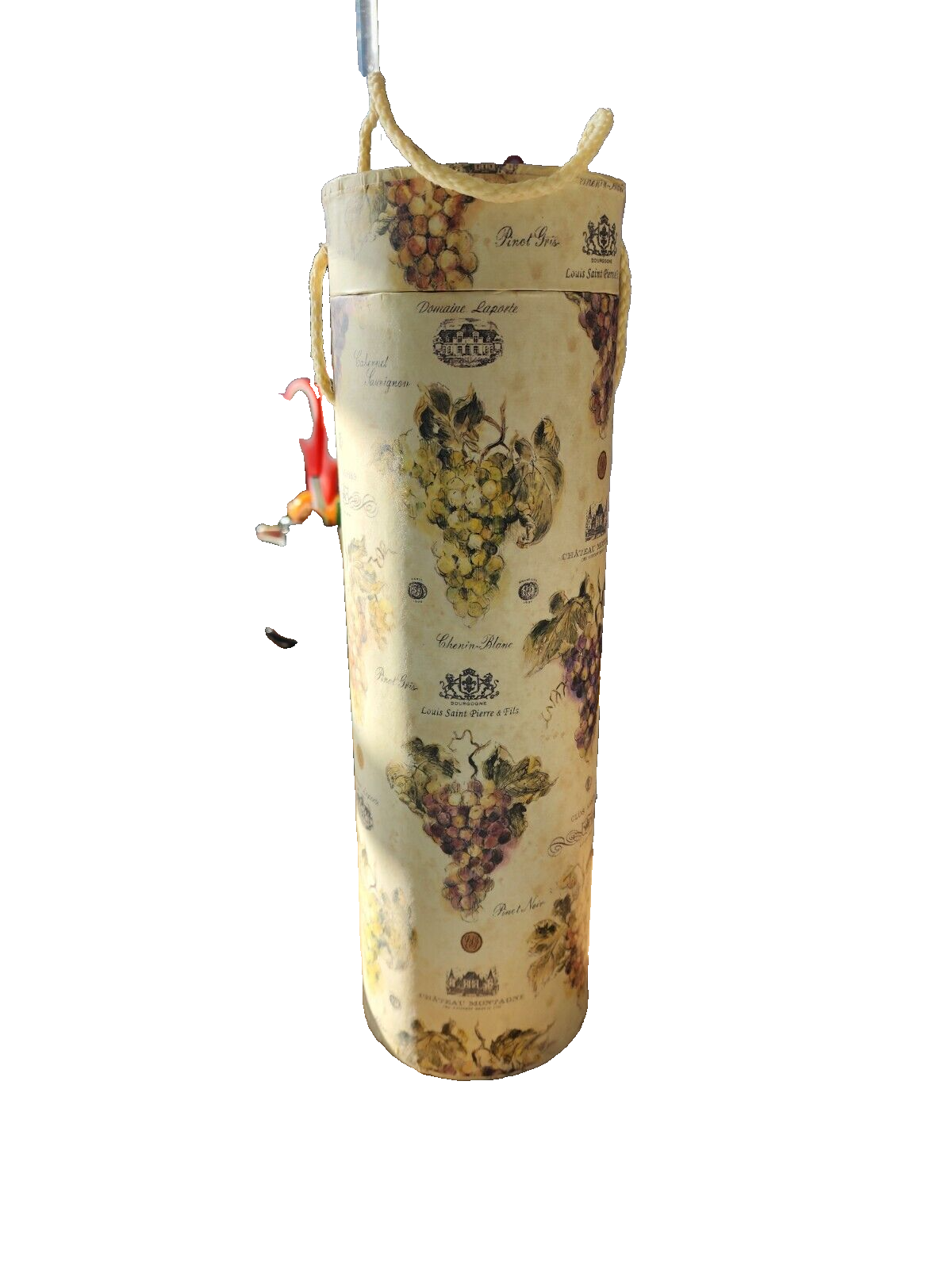 Tri-Coastal Design Wine Bottle Tube Gift Box 2004 Lauren Hamilton-13” - VG