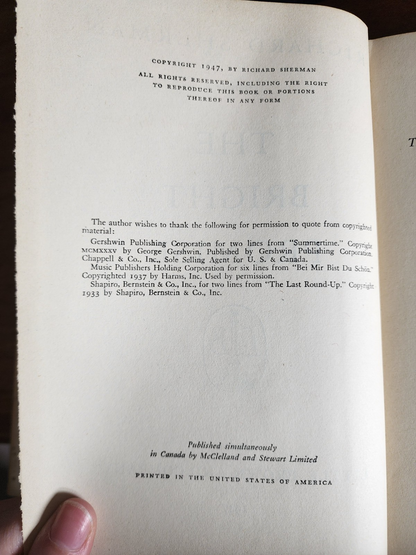 The Bright Promise by Richard Sherman - Hardcover, 1947