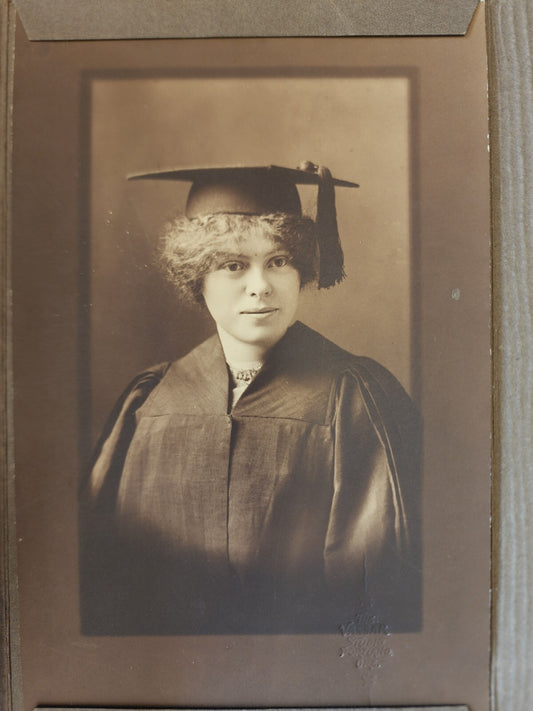 The Vassar Studio Portland Ore. Cardboard Graduation Photo