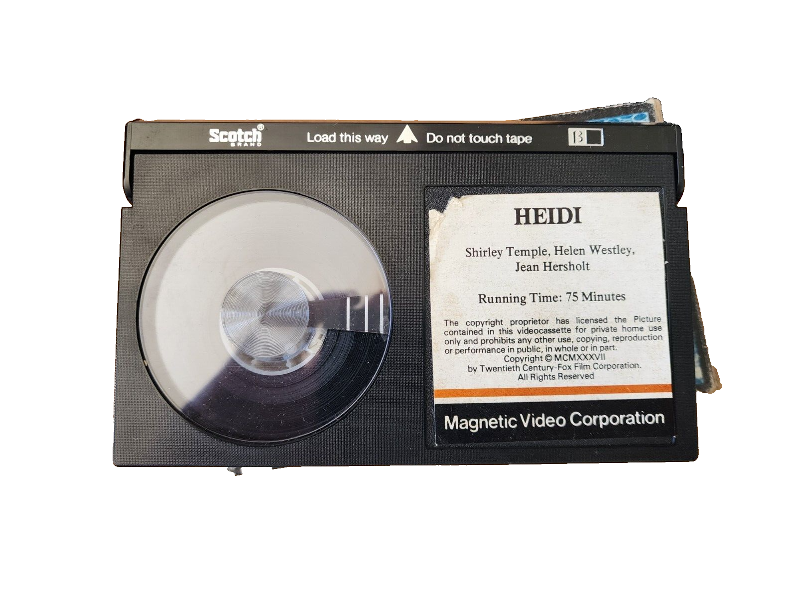 Heidi - Vintage Shirley Temple Version - 1937 - Beta Tape