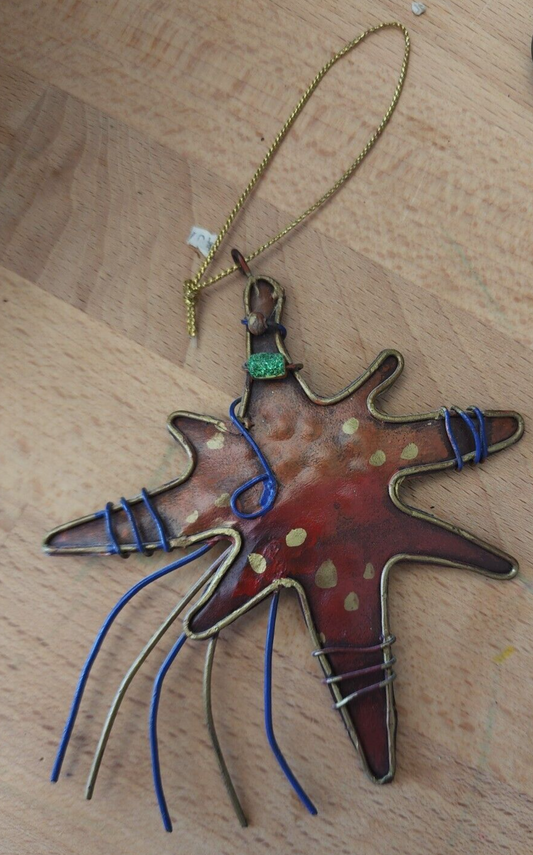 HANDMADE Christmas Tree ORNAMENT Homemade star