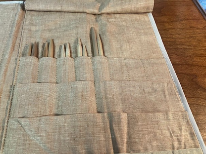 Portable Knitting Needles Organizer Bag & Needles