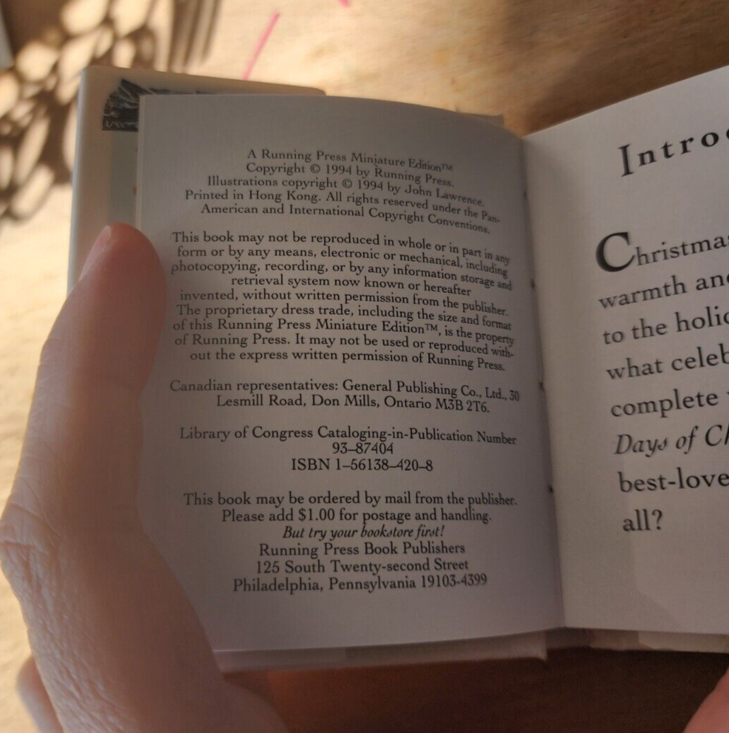 The Twelve Days of Christmas (Miniature Editions) - Hardcover - Like New