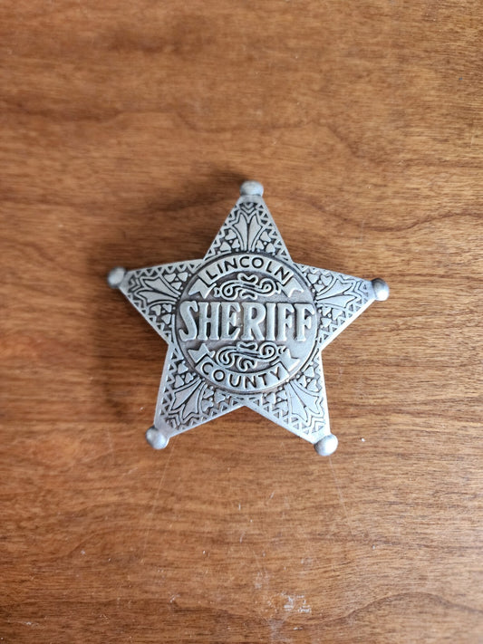 Replica Prop Lincoln Country Sheriff Badge
