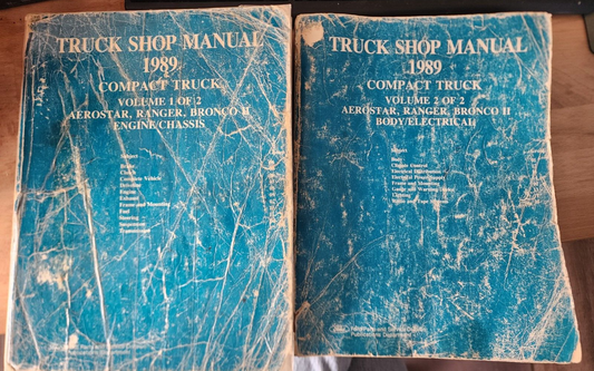 1989 Ford Compact Truck Factory Shop Service Repair Manual Set of 2