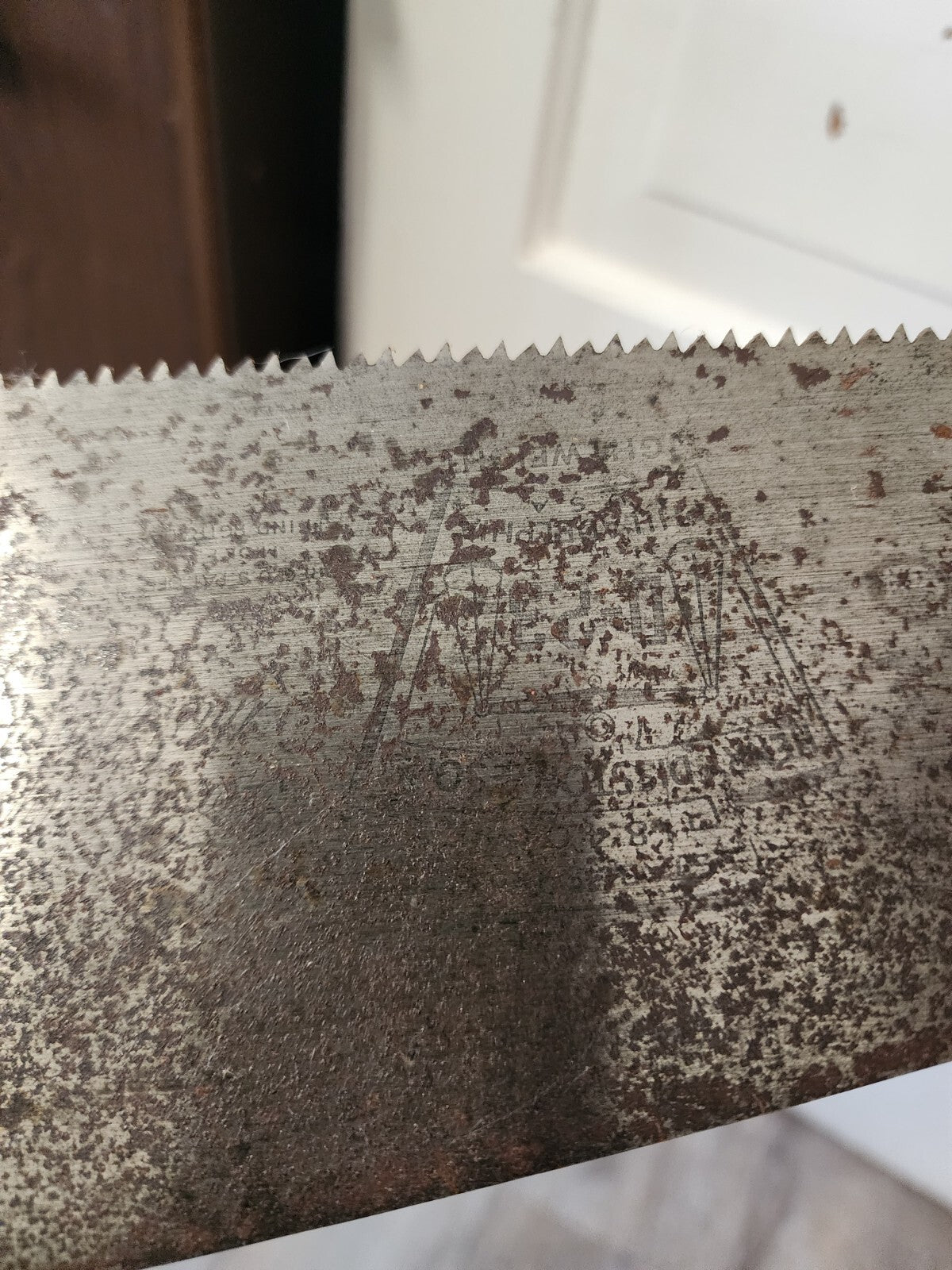 Vtg Henry Disston & Sons D-23 Hand Saw with Markings 29 1/2"